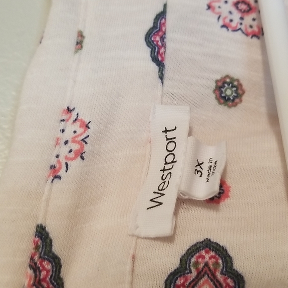 Boho Button Up Long Sleeve Flowy Blouse Westport 3X - Picture 5 of 7